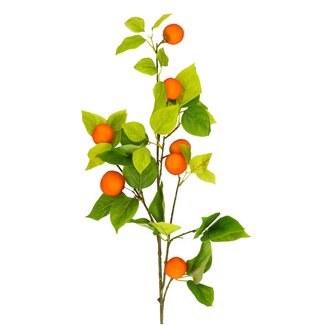 4A Orangenzweig Kunstzweig | Farbe: Orange | Länge ± 89 centimeter | Pro Kunstzweig