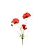 Poppy artificial flower | Colour: Red Orange | Length ± 63 centimetre | Per 6 artificial flowers