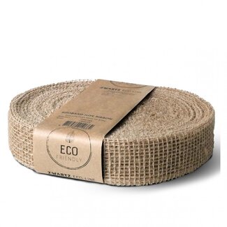 4A Jute Lint | Kleur: Lichtbruin | Breedte 50 millimeter | Lengte 40 meter | Per rol