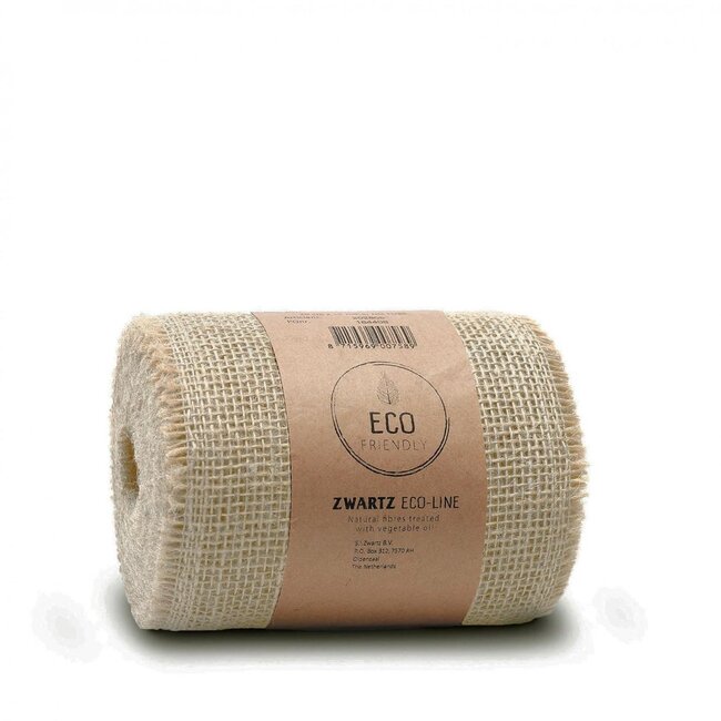 Jute Lint | Kleur: Beige | Breedte 150 millimeter | Lengte 10 meter | Per rol