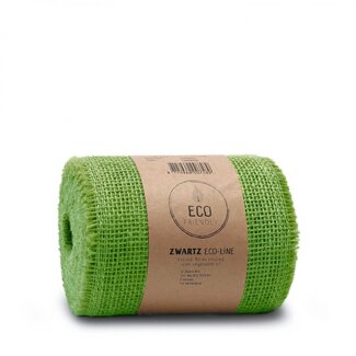 4A Jute Ribbon | Colour: Apple green | Width 150 millimetre | Length 10 metre | Per roll