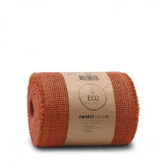 4A Jute Lint | Kleur: Terracotta | Breedte 150 millimeter | Lengte 10 meter | Per rol