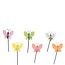 Papillon op stok | Kleur: Couleurs mélangées | Pique papillon | Diamètre 4.5 centimètre | Longueur ± 20 centimètre | Par 36 piques