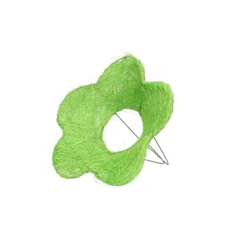 4A Boekethouder Sisal “Bloem” | Kleur: Lichtgroen | Diameter 15 centimeter | Per 10 boekethouders