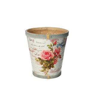 4A Wooden Flowerpot Planter "Roos" | Colour: Natural White | Diameter 13 centimetre | Height 14 centimetre | Per 10 flowerpots