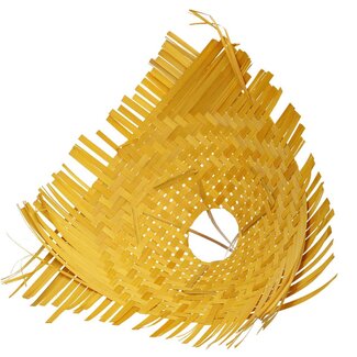 4A Bouquethouder Bambus Geflecht | Farbe: Gelb | Durchmesser 34 centimeter | Pro 6 Bouquethouder