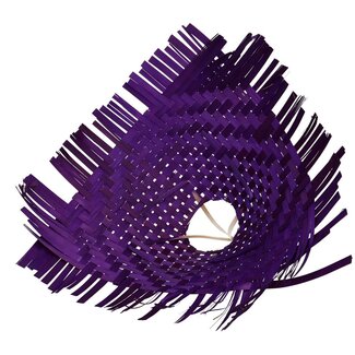 4A Support de bouquet Bambou Tressé | Couleur: Violet | Diamètre 34 centimeter | Par 6 supports de bouquet