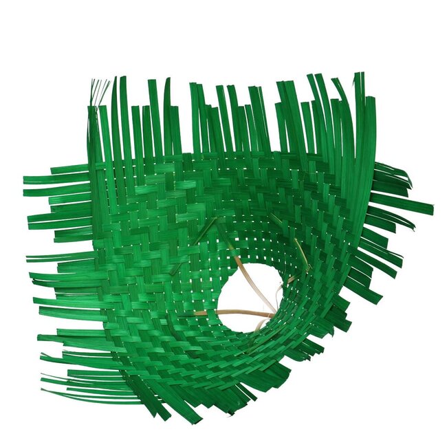 Straußhalter Bambus Geflecht | Farbe: Grün | Durchmesser 34 centimeter | Pro 6 Straußhalter