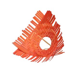 4A Bouquet holder Bamboo Braid | Colour: Orange | Diameter 25 centimeter | Per 6 bouquet holders