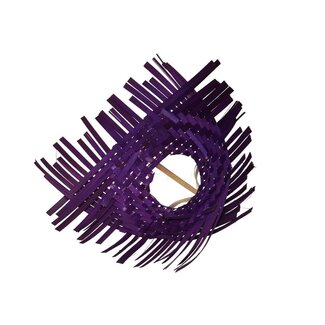 4A Support de bouquet Bambou Tressé | Couleur : Violet | Diamètre 25 centimeter | Par 6 supports de bouquet