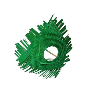 4A Boekethouder Bamboe Vlecht | Kleur: Groen | Diameter 25 centimeter | Per 6 boekethouders