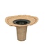 Boekethouder Jute Bamboe | Kleur: Lichtbruin | Diameter 20 centimeter | Hoogte 12 centimeter | Per 10 boekethouders
