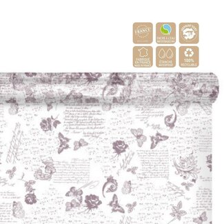 4A Film mat double face sur rouleau “Romance” | Couleur: Lilas | Largeur 80 centimeter | Longueur 100 meter | Par rouleau