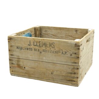 4A Caisse en bois avec grillage | Couleur: Marron | Longueur 47 centimeter | Largeur 42 centimeter | Hauteur 27 centimeter | Par 2 caisses