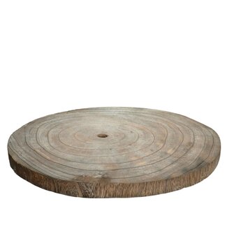 4A Gedroogde Houtschijf Apollonia | Kleur: Bruin | Droogdecoratie | Diameter 46 centimeter | Per schijf
