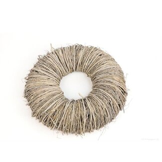 4A Mactan Gras Krans | Kleur: Natuurlijk Grijs Bruin Wit | Diameter 45 centimeter | Per krans