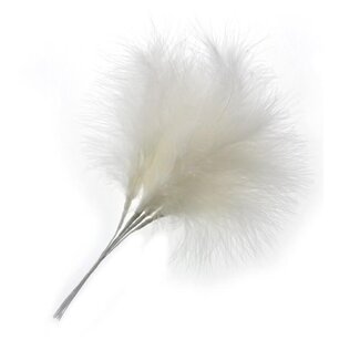 4A Feather Hairpin | Colour: Champagne-coloured | Length 25 centimeter | Per 6 hairpins
