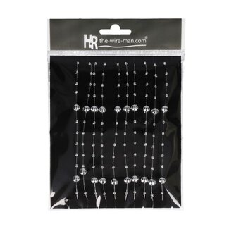 4A Pearl garland Wire | Colour: Silver-coloured | Length 3 meter | Per garland