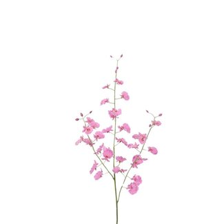 4A Orchidée bloem artificielle “Dansende Dame” | Couleur: Rose | Oncidium fleurs artificielles | Longueur ± 80 centimeter | Par 6 fleurs artificielles
