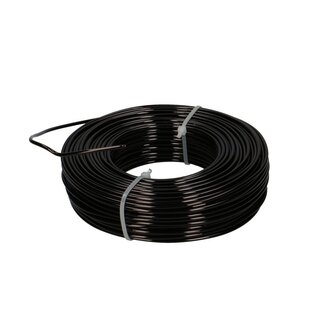 4A Aluminium Draad | Kleur: Zwart | Diameter 2 millimeter | Lengte 60 meter | Gewicht 500 gram | Per rol