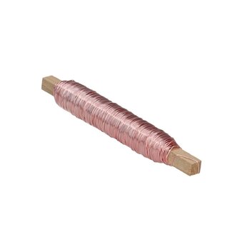 4A Gelakt Koperdraad | Kleur: Roze | Diameter 0.5 millimeter | Gewicht 100 gram | Per rol