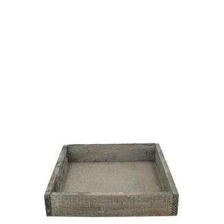 4A Hölzernes Tablett | Farbe: Grau | Länge 20 centimeter | Breite 20 centimeter | Höhe 4 centimeter | Pro 4 Tabletts