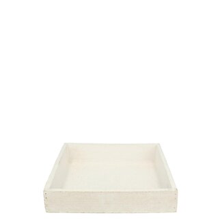 4A Houten Dienblad | Kleur: Natuurlijk Wit | Lengte 20 centimeter | Breedte 20 centimeter | Hoogte 4 centimeter | Per 4 dienbladen