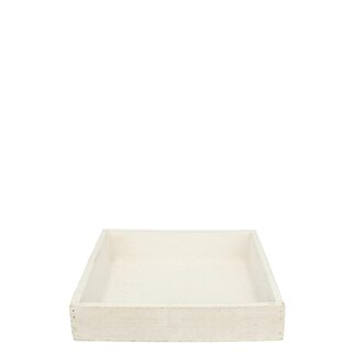 4A Houten Dienblad | Kleur: Natuurlijk Wit | Lengte 20 centimeter | Breedte 20 centimeter | Hoogte 4 centimeter | Per 4 dienbladen