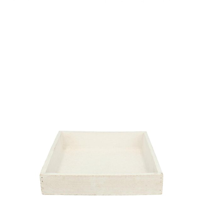 Wooden Tray | Colour: Natural White | Length 20 centimeter | Width 20 centimeter | Height 4 centimeter | Per 4 trays