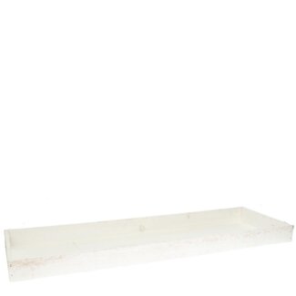 4A Holztablett | Farbe: Natuurlijk Weiß | Länge 60 centimeter | Breite 20 centimeter | Höhe 4 centimeter | Pro 4 Tabletts