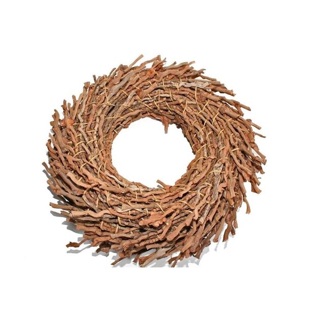 Half Botay Krans | Kleur: Bruin | Diameter 50 centimeter | Per krans
