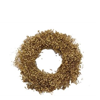 4A Flax Krans | Kleur: Bruin | Diameter 30 centimeter | Per krans