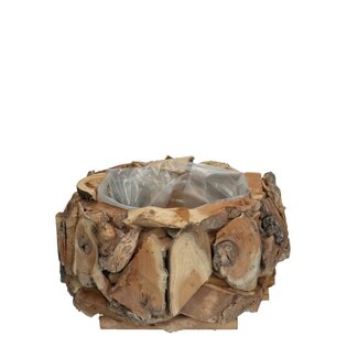 4A Driftwood Flowerpot Planter | Colour: Natural White | Diameter 25 centimetre | Height 12 centimetre | Per flowerpot
