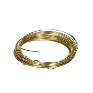 4A Aluminium Wire | Colour: Gold-coloured | Diameter 2 millimeter | Length 12 meter | Weight 100 gram | Per roll