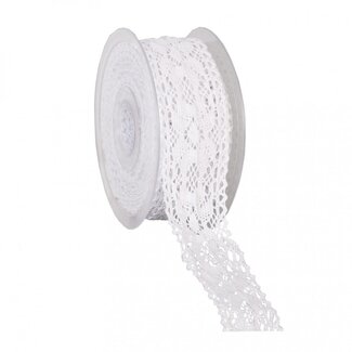 4A Ruban en dentelle | Couleur: Blanc naturel | Largeur 46 millimeter | Longueur 10 meter | Par rouleau