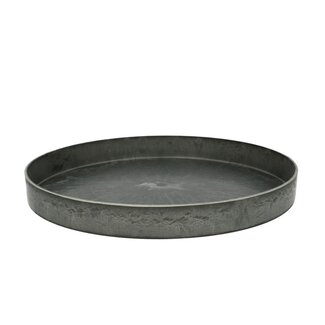 4A Plastic Melamine Serving Plate | Colour: Grey | Diameter 27 centimetre | Height 3 centimetre | Per 8 plates