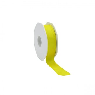 4A Stofdraad Textiel Lint | Kleur: Geel | Breedte 23 millimeter | Lengte 20 meter | Per rol