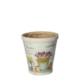 4A Hout Lavendel pot d13*14cm
