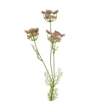 4A Fleur artificielle d'aneth | Couleur: rose clair | Fleurs artificielles d'Anethum | Longueur ± 84 centimeter | Par 6 fleurs artificielles