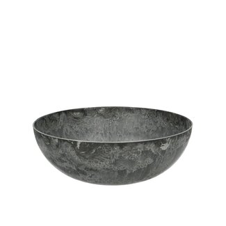 4A Assiette/Plat en mélamine plastique | Couleur: Gris | Diamètre 25 centimeter | Hauteur 9 centimeter | Par 12 saladiers