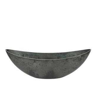 4A Plastic Melamine Flower box Planter Boat-shaped | Colour: Grey | Length 34 centimeter | Width 11 centimeter | Height 11 centimeter | Per 12 boats