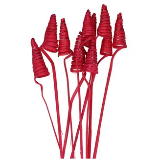 4A Palm spiral on stem | Colour: Fuchsia | Cane Cone stake | Length ± 50 centimetre | Per 10 stakes