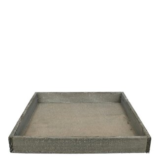 4A Houten Dienblad | Kleur: Grijs | Lengte 30 centimeter | Breedte 30 centimeter | Hoogte 4 centimeter | Per 4 dienbladen