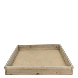4A Houten Dienblad | Kleur: Lichtbruin | Lengte 30 centimeter | Breedte 30 centimeter | Hoogte 4 centimeter | Per 4 dienbladen