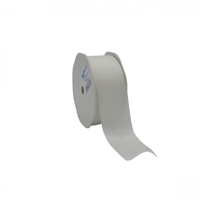 Stofdraad Textiel Lint | Kleur: Crèmekleurig | Breedte 38 millimeter | Lengte 20 meter | Per rol