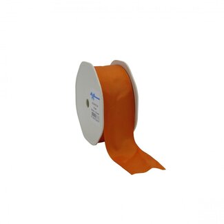 4A Fabric Thread Textile Ribbon | Colour: Orange | Width 38 millimeter | Length 20 meter | Per roll