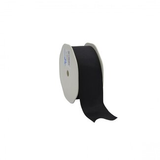 4A Fabric Thread Textile Ribbon | Colour: Black | Width 38 millimetre | Length 20 metre | Per roll