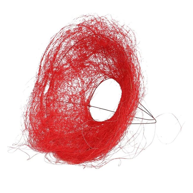 Boekethouder Sisal | Kleur: Rood | Diameter 20 centimeter | Per 10 boekethouders