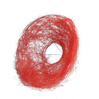4A Support de bouquet Sisal | Couleur: Rouge | Diamètre 30 centimètre | Par 10 supports de bouquet