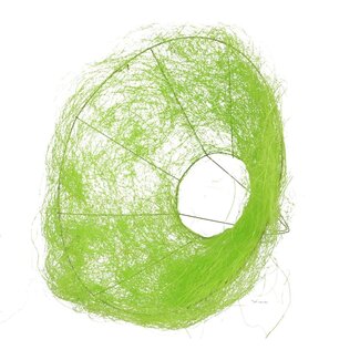 4A Support de bouquet sisal | Couleur: vert pomme | Diamètre 30 centimeter | Par 10 supports de bouquet